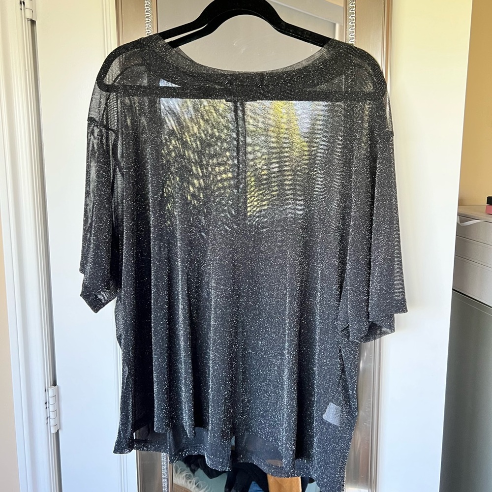 Shein Sparkle Mesh Top